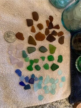 Assorted beach glass